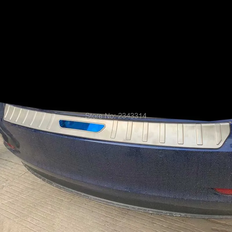 Для Tesla модель 3 наружный задний бампер из нержавеющей стали Накладка на педаль наклейка покрытие для автомобиля аксессуары для укладки