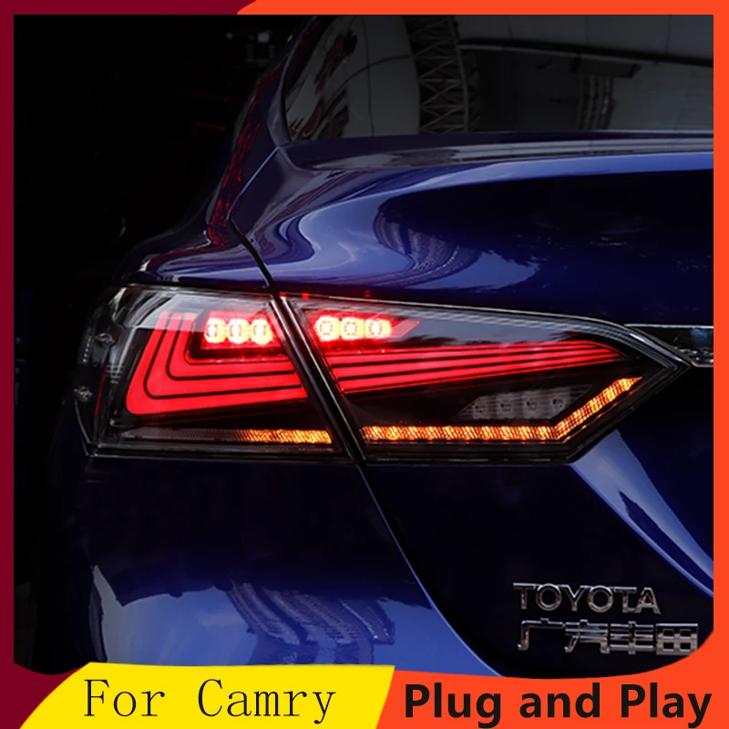 Автомобильный задний фонарь для 2018 Toyota Camry светодиодный DRL + Динамический сигнал