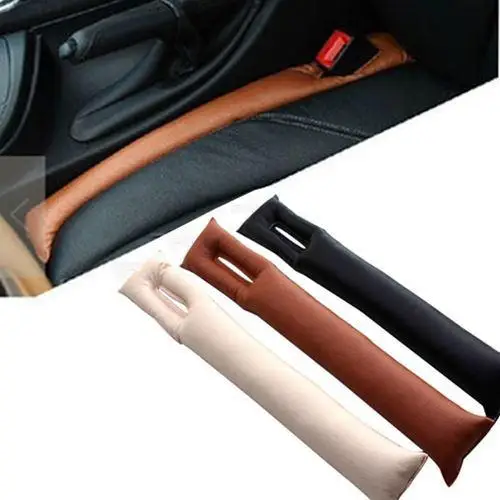 

1 Pcs Car Seat Gap Crevice Cushion Stopper PU Leather Prevent Small Item Drop Pad Car Seats Space Cover Pad Black Beige Brown