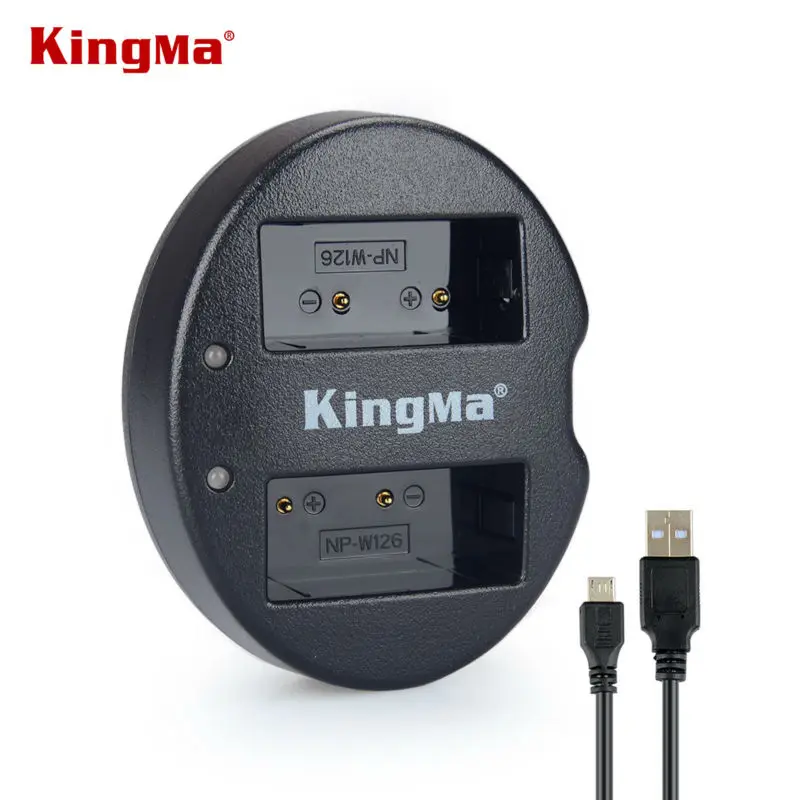 Двойное зарядное устройство KingMa USB для двух батарей фотоаппарата FUJIFILM|battery