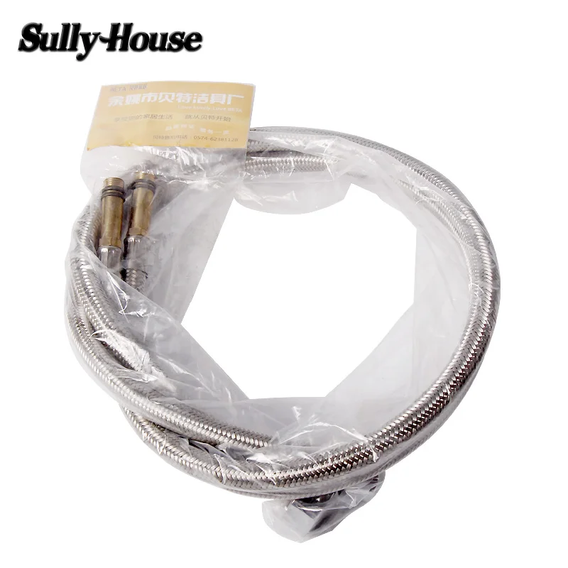 Sully House 304 кран из нержавеющей Стали Водопроводный водопроводный шланг, Нагреватель epdm Гибкие Соединительные трубы 1/" стандартный интерфейс