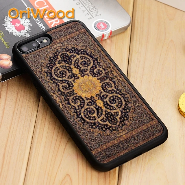 

OriWood Persian Carpet Floral Case cover For iPhone 5 5S SE 6 6S 7 8 X XR XS max Samsung galaxy S5 S6 S7 edge S8 S9 Plus
