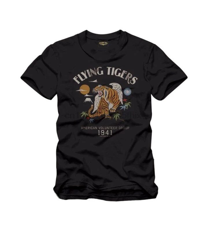 

T-SHIRT Tigres Volants Flying Tigers 1941COCKPIT USA ex AVIREX MADE IN USA