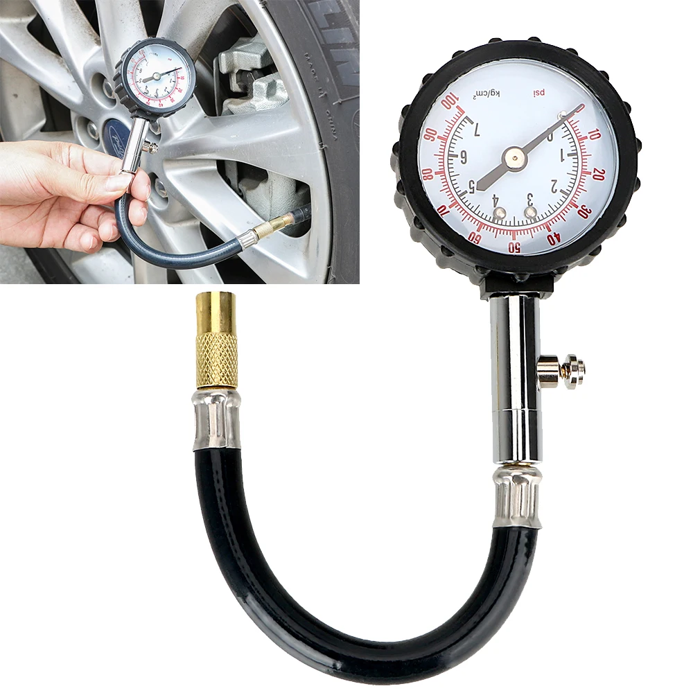 Car Tire Pressure Gauge Tester Monitoring System Tyre Air Pressure Gauge Meter Long Tube