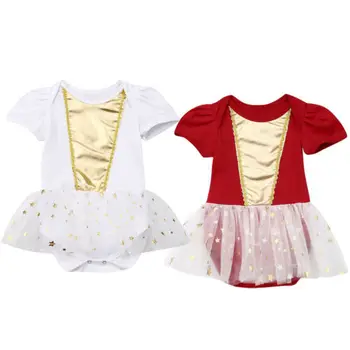 

Princess Bodysuit Summer Toddler Baby Kids Girls Floral Tutu Skirts Bodysuit Jumpsuit Outfit Clothes