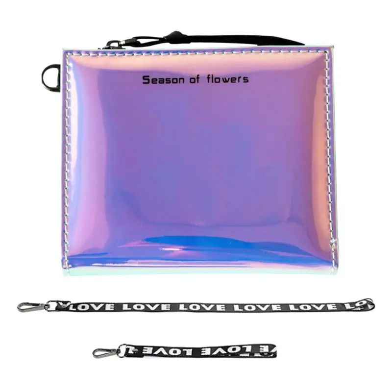 

Women Hologram Laser Leather Wallet Button Purse Lady Short Handbag Bag