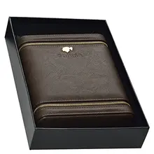 COHIBA кофе кожа кедр выстроились 6 трубки портсигар чехол Humidor W/увлажнитель(серый