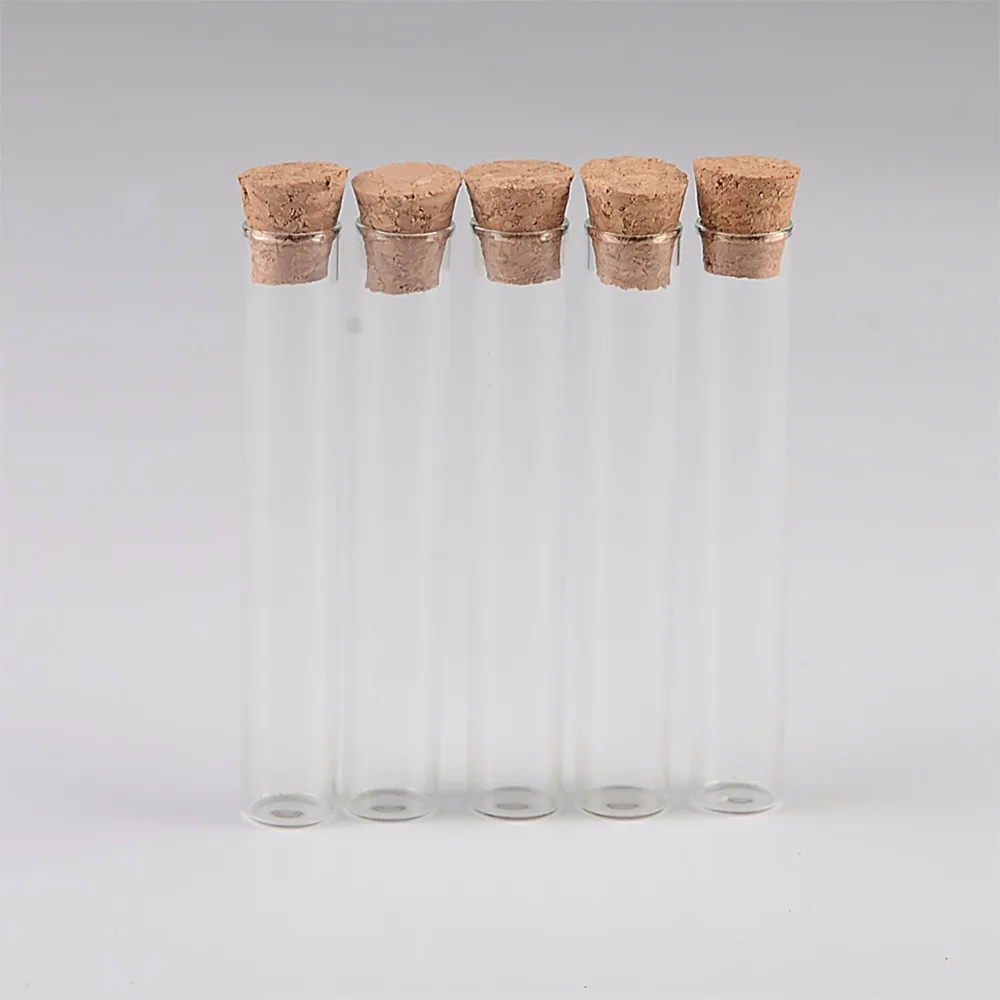 4ml 10x75mm Small Glass Test Tube Vials Jars With Corks Stopper Empty Glass Transparent Mason Jars Bottles 100pcs Free Shipping