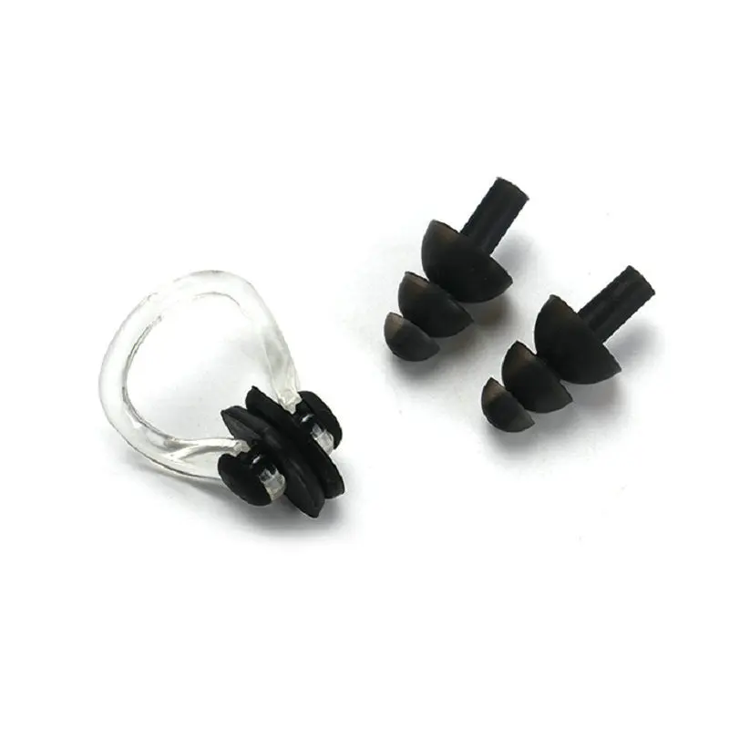 A Lot 12 Sets Soft Silicone Swimming Ear Plugs Nose Clip Water Sports Ttravel Earplugs Noise Reduction With Box Swim Accessories