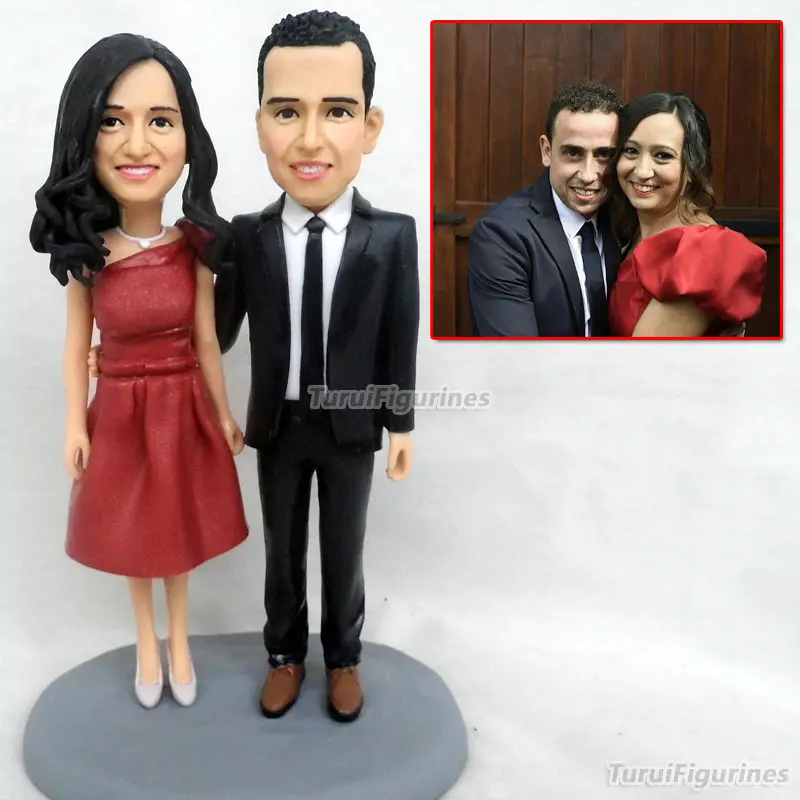 

Valentine's day gift Birth anniversary present polymer clay doll special gift handmade cake topper decor kids gifts party favor