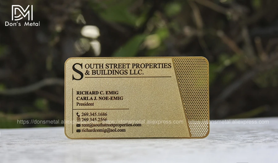 Frosted metal membership card plating gold stainless steel card custom metal business card stainless steel business card 