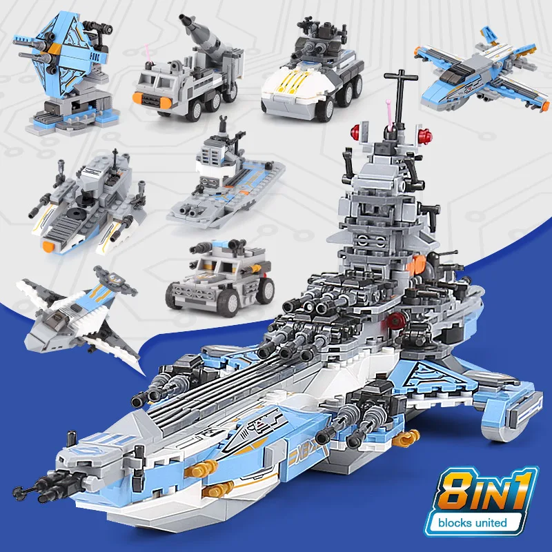 

New XINGBAO Blocks The Universe Battleship Set 8 in 1 version Educational Building Bricks Kits Funny Boys DIY Toys Gift