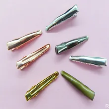 100 шт античная бронза/золото/серебро/черный цвет Шпильки 45 мм Металлические зажимы для волос аллигатора с зубами