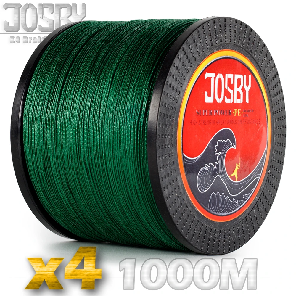 JOSBY 4 السواحل 1000 M 100% PE المتطرفة مضفر خيط صنارة الصيد البحر المالحة الكارب خيط صنارة الصيد نسج Pesca الصيد الحبل بيكي
