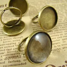 20 мм античный бронзовый Круглый кольцо база