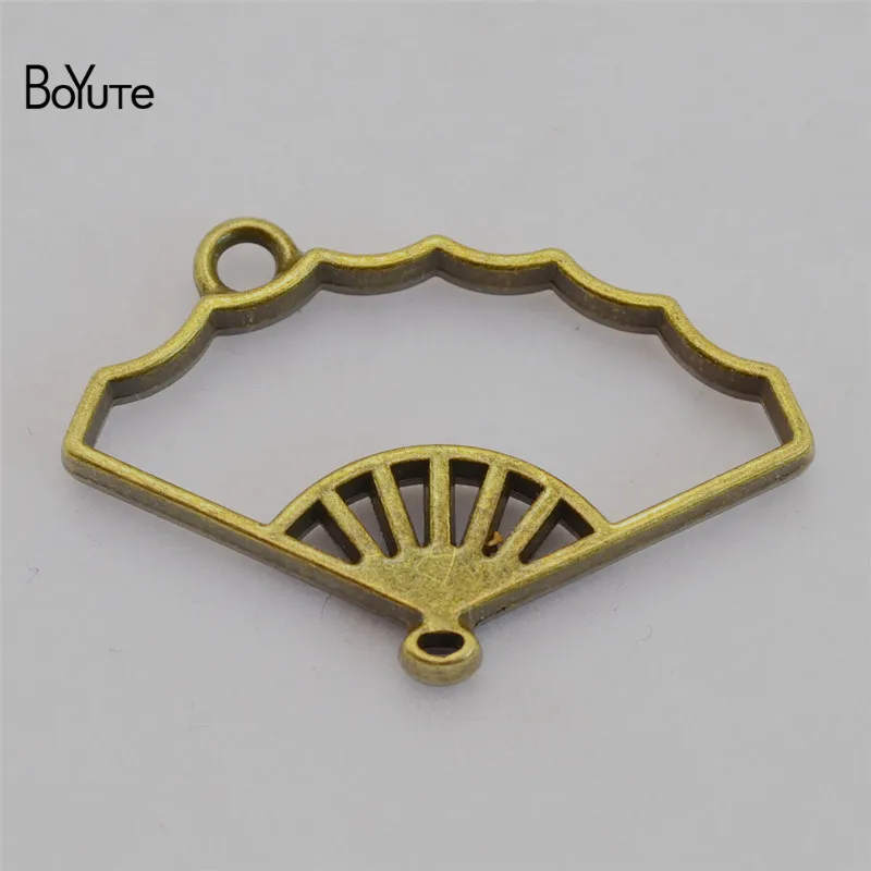BoYuTe (5 PiecesLot) Metal Alloy GourdAppleFan Pendant Blanks Tray Bezel DIY Hand Made Jewelry Accessories Wholesale (7)