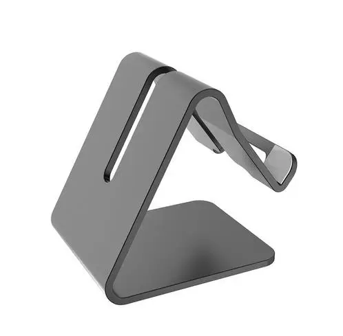 ESVNE Алюминиевый металлический держатель для мобильного телефона настольная подставка для iPhone 11pro 8 X XS XR Max samsung iPad Поддержка универсальный планшет Настольный - Цвет: Черный