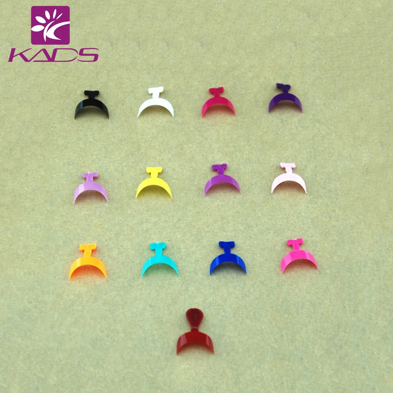 

KADS Hotsale 120pcs/set French Edge Tip French False Acrylic Nail Tips Edge 2PCS*10size of each color,6 colors can choose