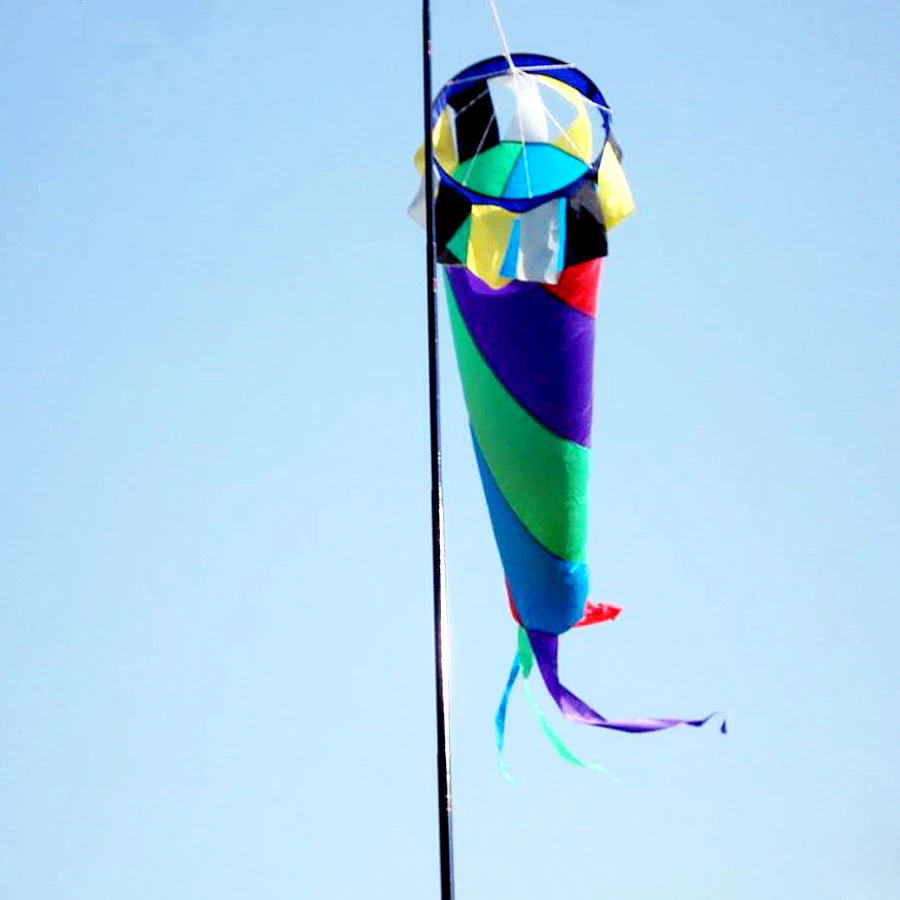 2X 33ft Schöne Regenbogen Kite Tail Windsock Linie für Kite Show Home 