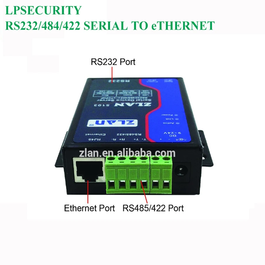 LPSECURITY ZALN5103 RS232/RS484/RS422 для оптоволкна вай-RJ45 конвертер сервер последовательного порта сервер для устройств с последовательным интерфейсом