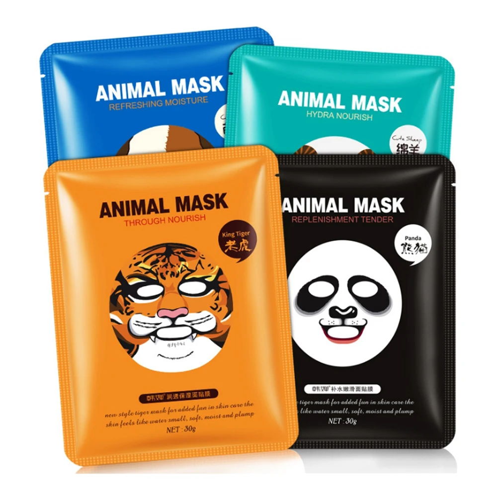 

Manooby drop shipping Animal mask combined with tiger goat milk mask for moisturizing and relieving Chan single sheet