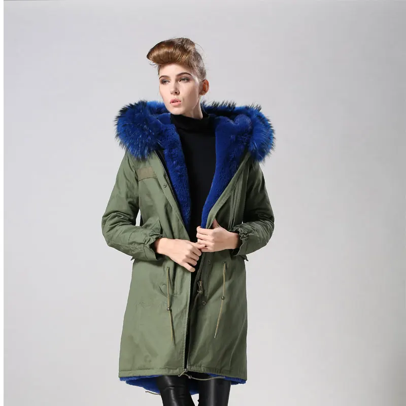 Lakeblue Цвет Толщина искусственного меха подкладке Mr MRS мех носить длинные Стиль прямые оптовые продажи