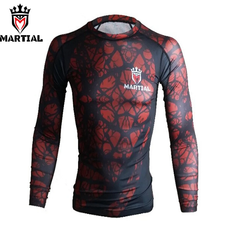 Martial long sleeve Mma fight wear rashguard men MMA RASHGUARDS full
