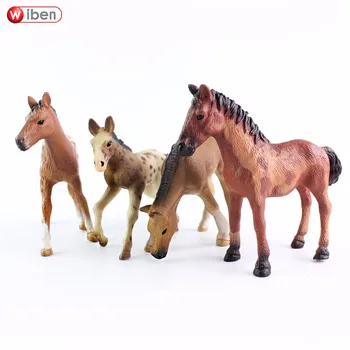 

Wiben 4pcs/lot Horse Simulation Animal Model Action & Toy Figures Gifts For Children High Quality Collection