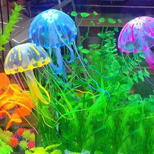 Светящийся эффект яркие Медузы для аквариума аквариум сад бассейн декоративное украшение