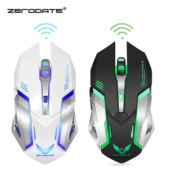 

Wireless Ergonomic Mouse 2.4GHz Rechargeable Silent Optical Mice 7 LED Backlit for PC Gaming EM88