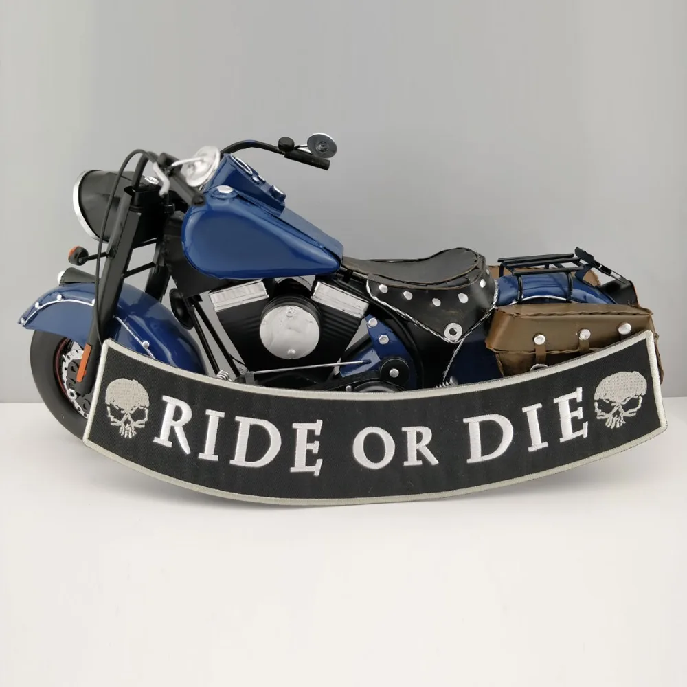 Ride or die free riding biker patches pinup cool military custom patch clothing application stickers free shipping DIY any size (3)