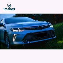 VLAND фабрика для автомобиля фара для Camry самолет Стиль светодиодный бар головной светильник H7 ксеноновая лампа с Дневной светильник Camry V50 головной светильник