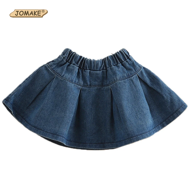 

JOMAKE Girls Denim Skirt Fashion Lovely Tutu Cowboy Umbrella Pleated Mini Skirts Solid Jeans Baby Girl Clothes Kids Pettiskirt