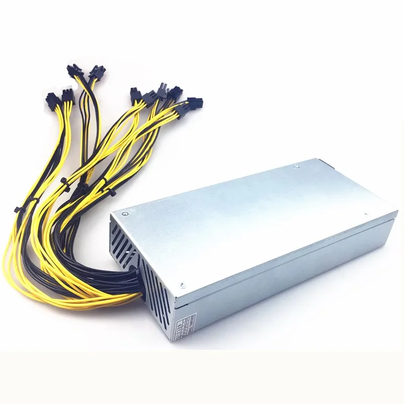 1800 W PSU Antminer Bitmain 1800 w امدادات الطاقة 6PIN Antminer T9 ETH PSU antminer S9 S7 L3 BTC LTC اندفاعة 1800 W عامل منجم امدادات الطاقة