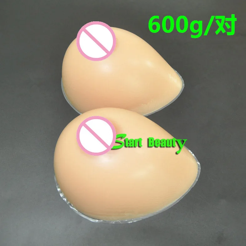 ФОТО 1pair 600g/pair B CUP breast Woman Silicone False Fake Breast Boob Forms Enhancer Pads Boobs tits Crossdress Transvestite