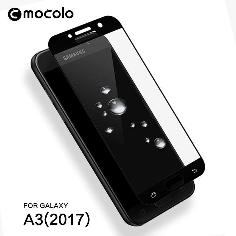 Mocolo 9H 0 33 мм Полное покрытие закаленное стекло для Samsung Galaxy A3 A5 A7 2017 Защита экрана