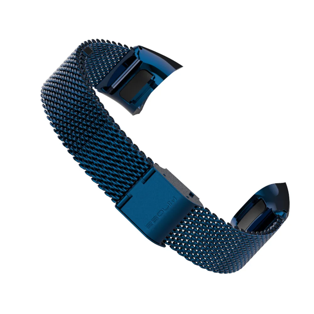 Металлический ремешок Torntisc для huawei Honor Band 4 5, съемный браслет из нержавеющей стали, умные аксессуары для huawei Honor Band 4 5 - Цвет: Синий