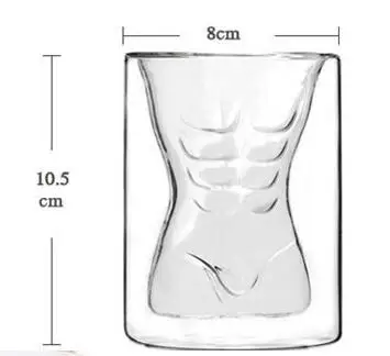 2 шт./лот, креативная красивая и Мужская чашка, двойная Изолированная стеклянная чашка, сексуальная красивая чашка, Дамская чашка для виски, пива