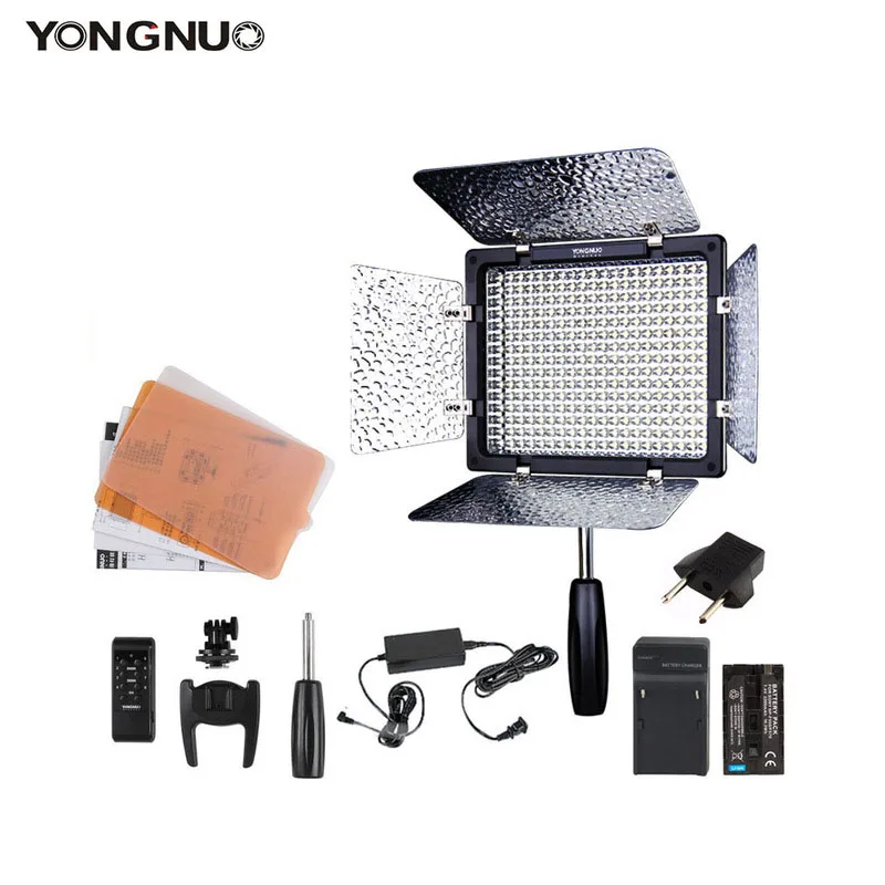100% Аутентичный yongnuo YN300 III YN 300 3200 k 5500 K CRI95 камера фото LED видео свет с AC адаптер