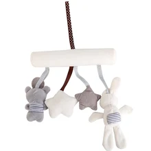 Аксессуары для коляски Детская кроватка плюшевая погремушка игрушки Мягкий Кролик Погремушки коляска погремушка подвесная для коляски новорожденного кровать кулон в форме колокольчика
