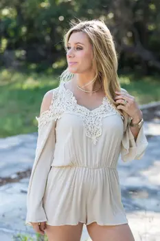

New Fashion Women Holiday Mini Playsuit Ladies Shorts Lace Jumpsuit Summer Beach Clothes 6-14