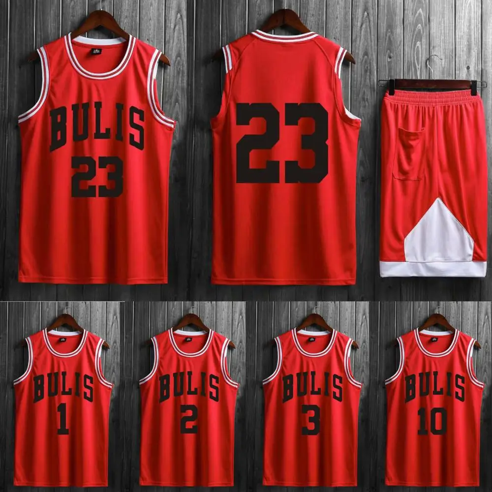

Kid & Men BULIS 0#-99# Jersey Basketball , Custom Throw Basket Ball Uniforms , College Shirt Shorts Team Basketball Sport Red