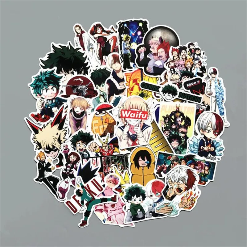 Cartoon Anime My Hero Academia Peripheral Sticker Set