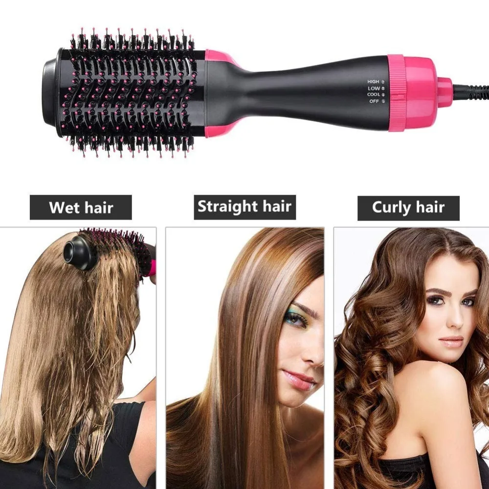 Ceramic coated hot air brush and volumizer for protecting hair from heat damage