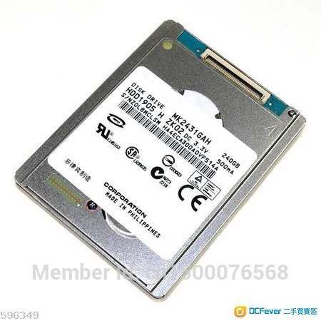 

1.8" ZIF/ CE 240GB Hard disk drive MK2431GAH For SONY Handycam HDR-XR520E XR550E XR150e xr350eVideo Camera HDD and IPOD VIDEO