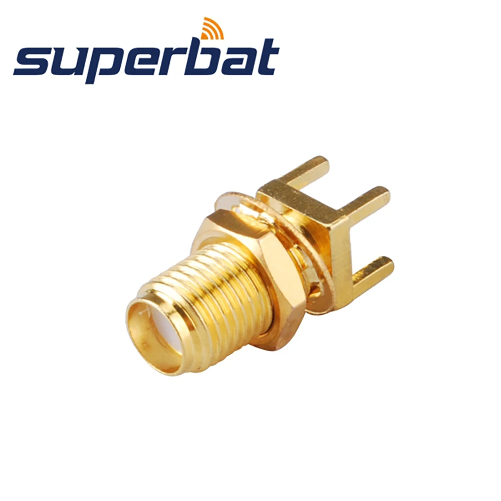 Superbat 10 шт. гнездовой разъем SMA сквозное отверстие перегородка с гайкой монтаж