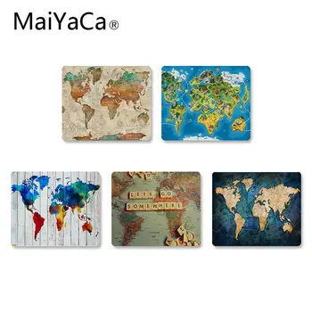 

MaiYaCa World Map Travel Just Go small Gaming MousePads desk mat Keyboards Mat anime Mousepad for boyfriend Gift desk pad