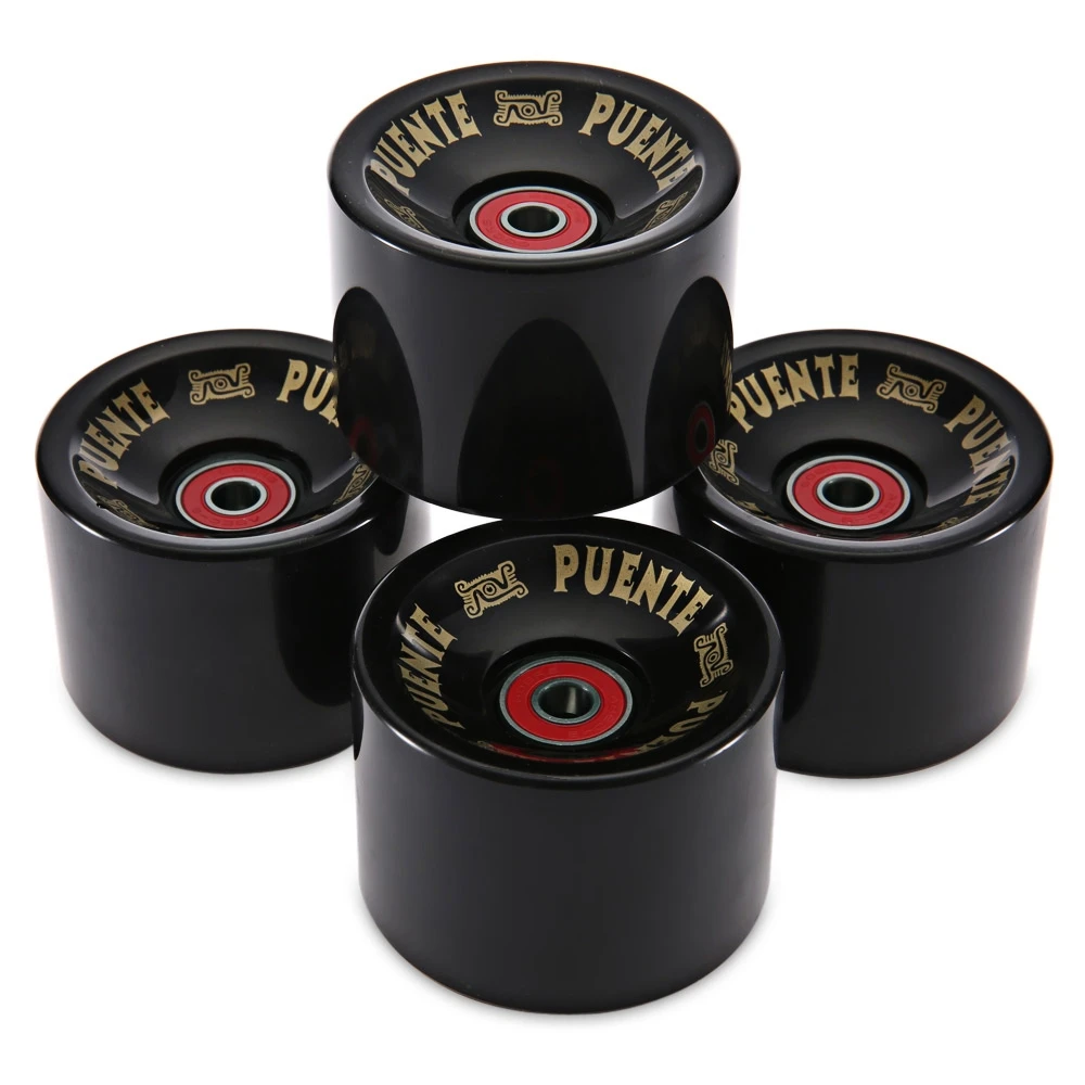 

PUENTE 4pcs/set Cruiser Skateboard Wheels 70 x 51mm Durable PU Wheels Longboard Cruiser Wheels with ABEC-9 Bearings