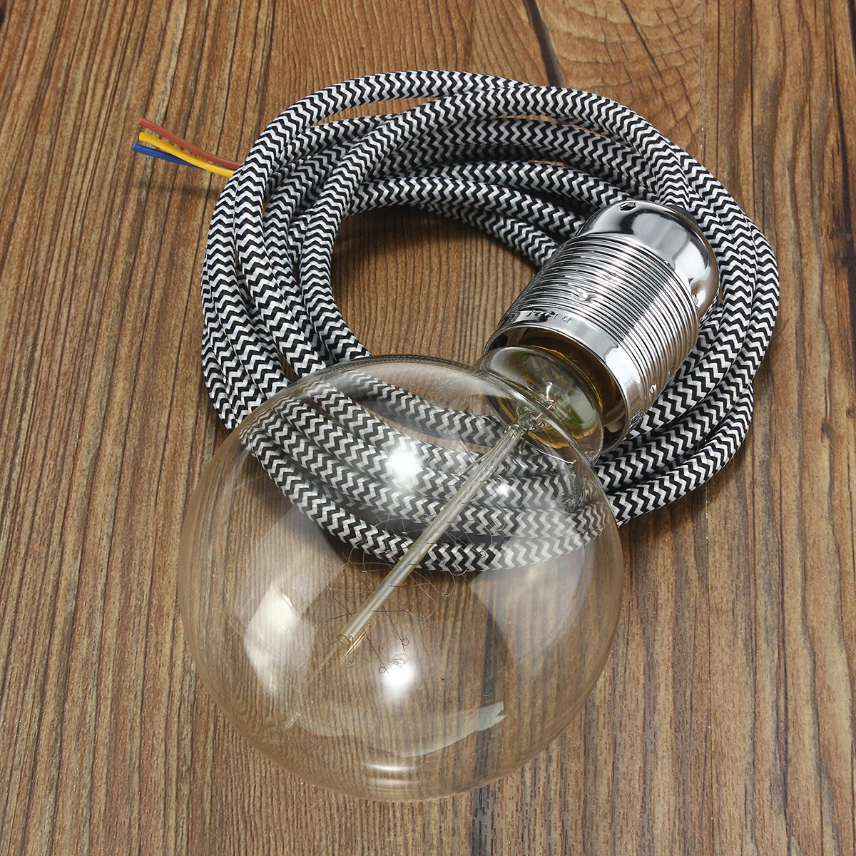 Lamp Bases 3 Meter E27 3 Core Wire Vintage Edison Lampholder Fabric