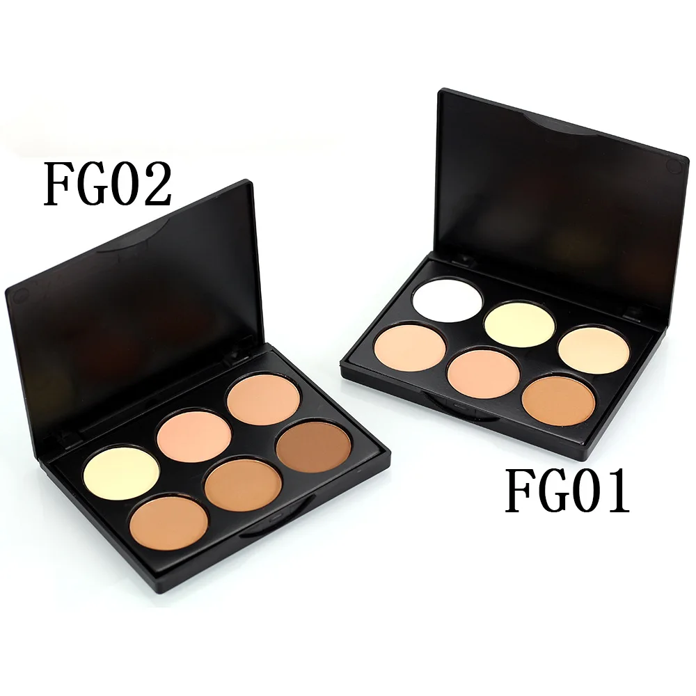 6 Colors Compact Face Powder Contour Make Up Makeup Fix Bronzer Shading
